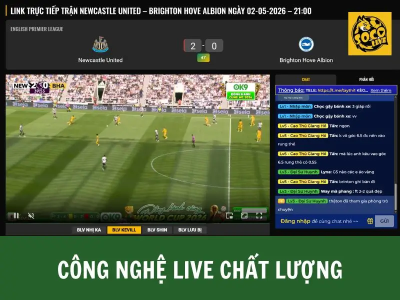 Công nghệ Livestream chất lượng của Socolive